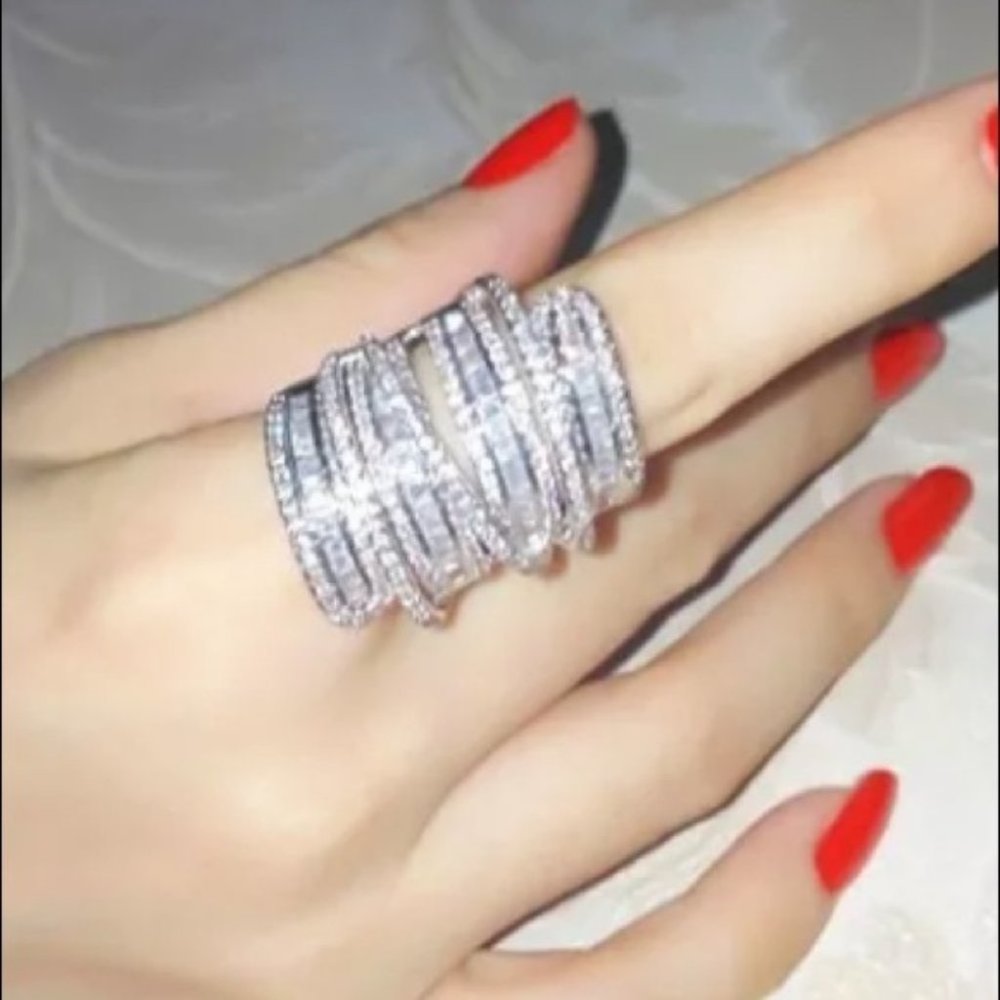 beautiful sterling silver Diamond Ring - Picture 3 of 6
